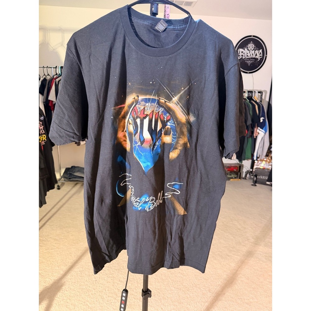 Styx Crystal Ball Graphic Band T Shirt Mens‎ Large Tultex Classic Rock Black Tee